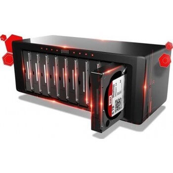 در ذخیره سازی NAS چندین حافظه در کنار هم قرار گرفته و از ظرفیت مجموع استفاده می شود.